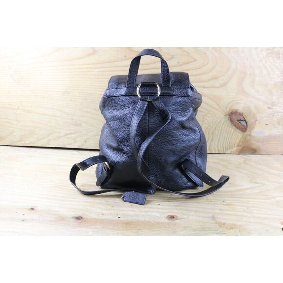 Coach Backpack Womens Black Pebble Leather Billie Turnlock F37410 2016 Handbag - Picture 3 of 11